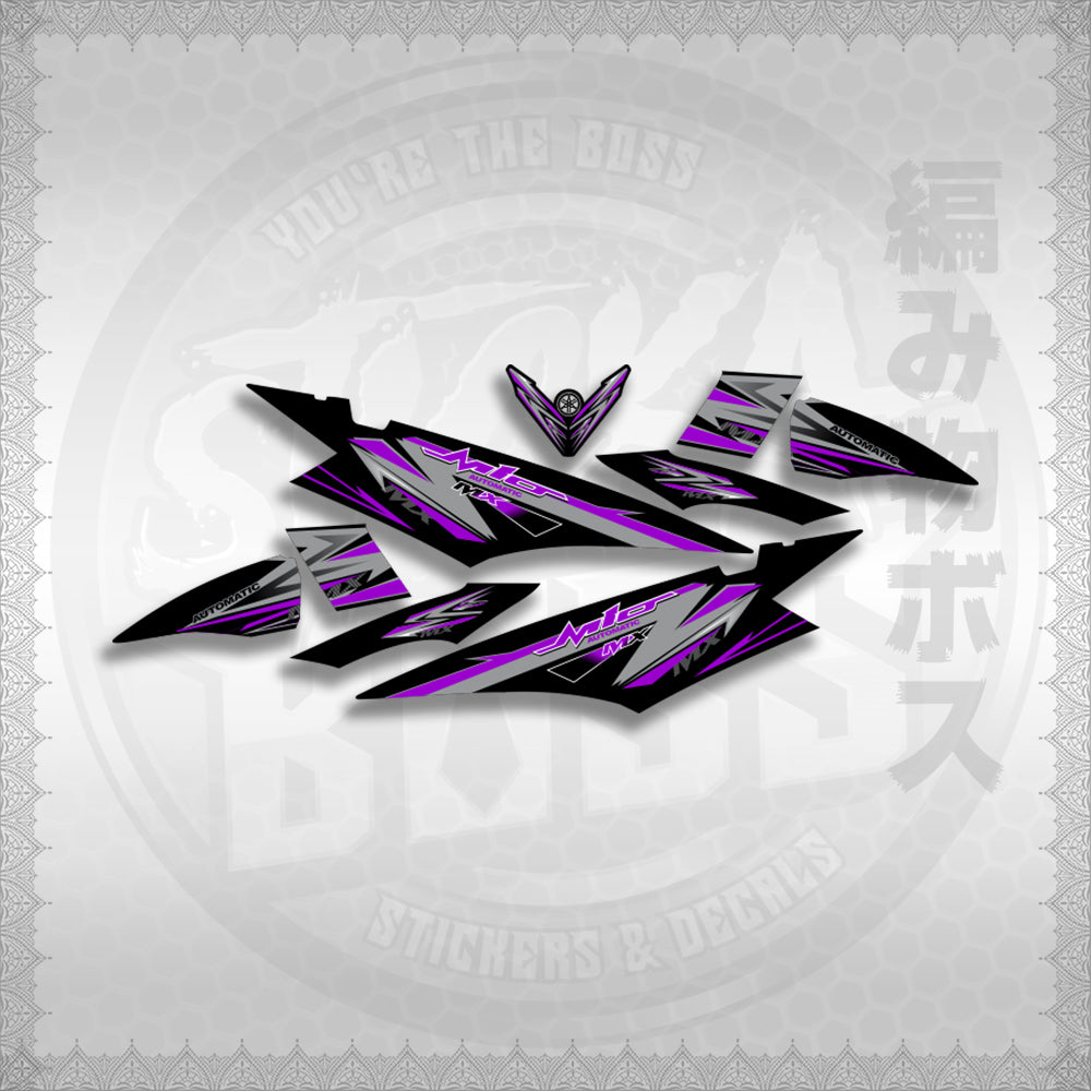 MIO SOUL I STRIPING CARBURETOR STICKER DECALS By STICKABOSS (SOFIE LAMINATED WATERPROOF)