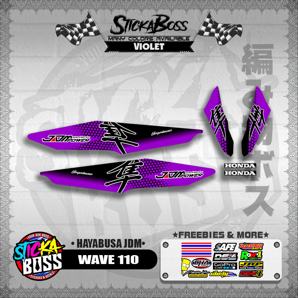WAVE 110 DECALS ( HAYABUSA JDM)【WITH FREEBIES】