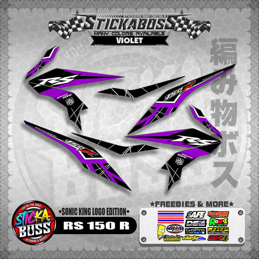 RS 150 R STICKER DECALS ( SONIC KING LOGO EDITION )【WITH FREEBIES】
