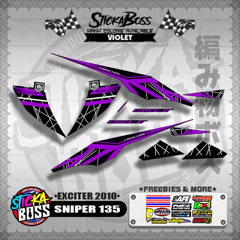 SNIPER 135 DECALS ( EXCITER 2010 )【WITH FREEBIES】
