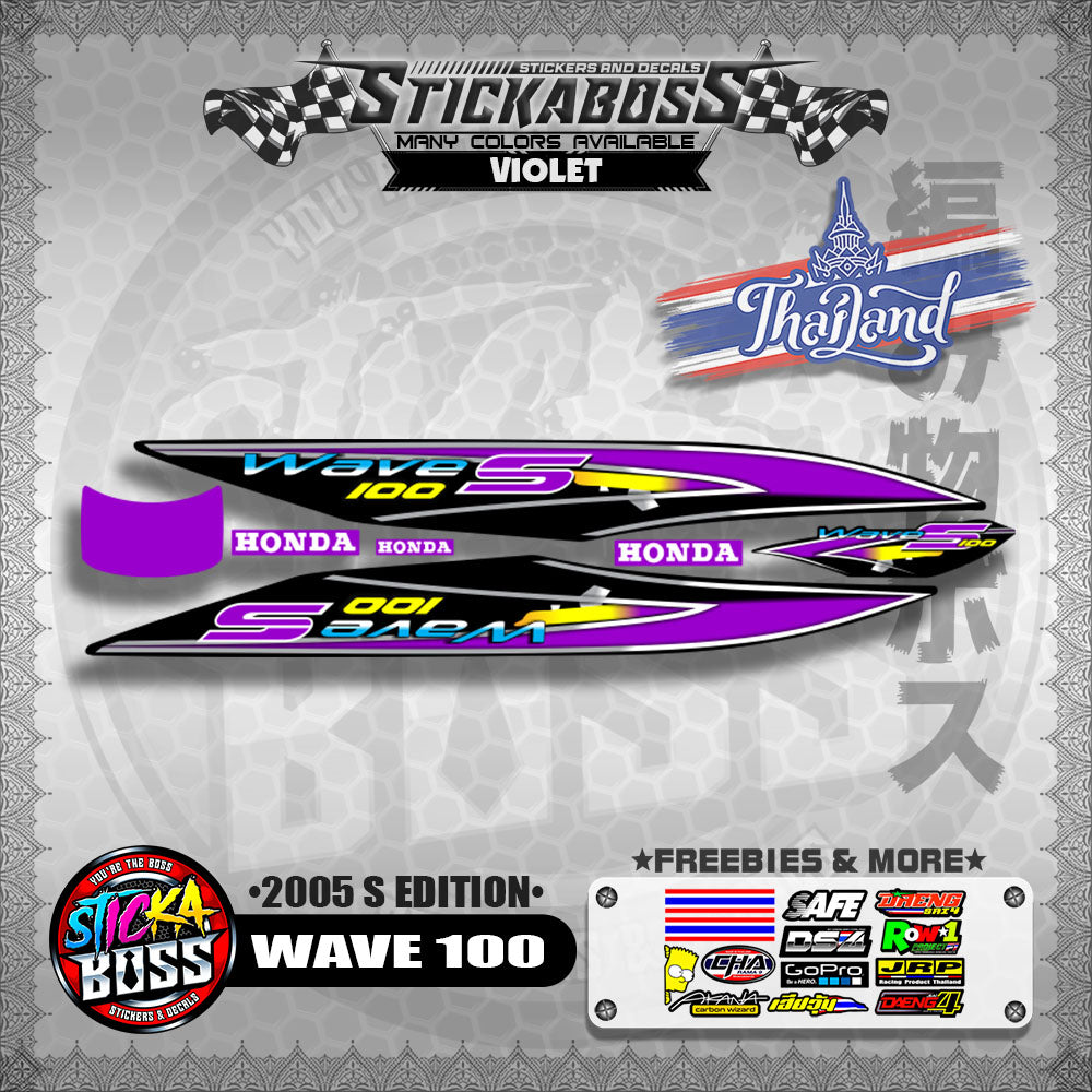 WAVE 100 THAILAND DECALS ( 2005 S EDITION )【WITH FREEBIES】