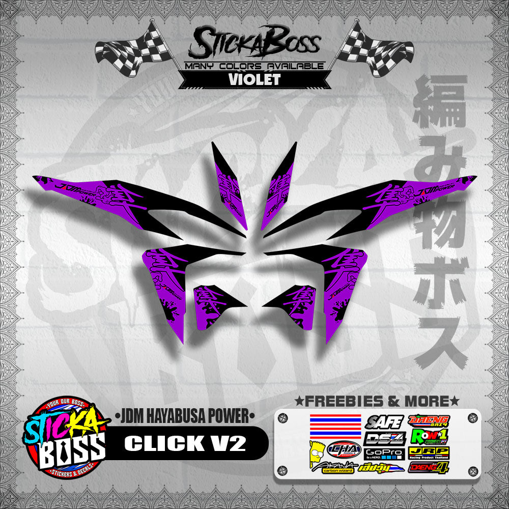 CLICK V2 DECALS ( JDM HAYABUSA POWER )【WITH FREEBIES】
