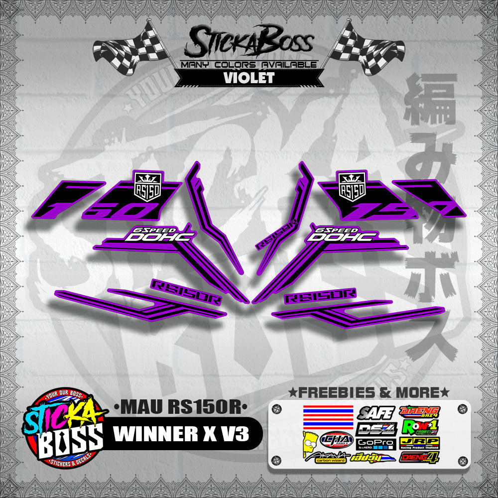 WINNER X V3 DECALS ( MAU RS150R )【WITH FREEBIES】