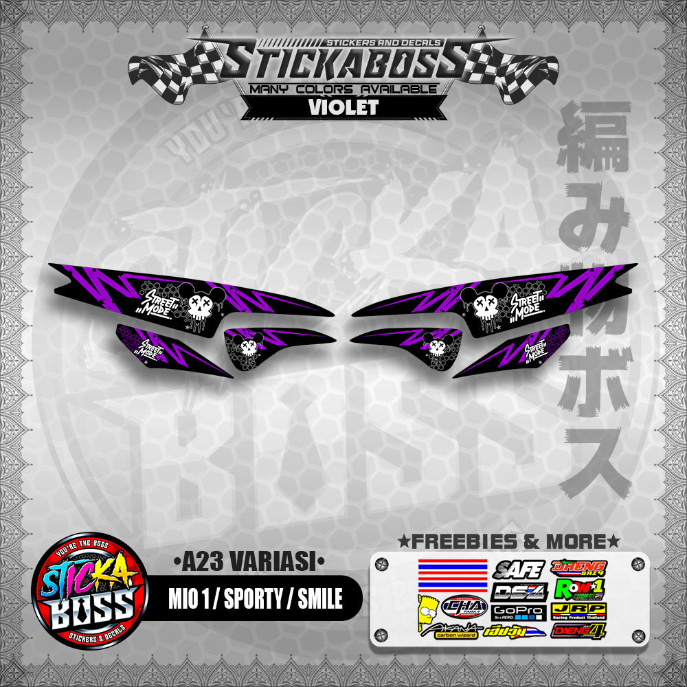 MIO 1 / SPORTY / SMILE INDO STICKER DECALS (A23 VARIASI)【WITH FREEBIES】