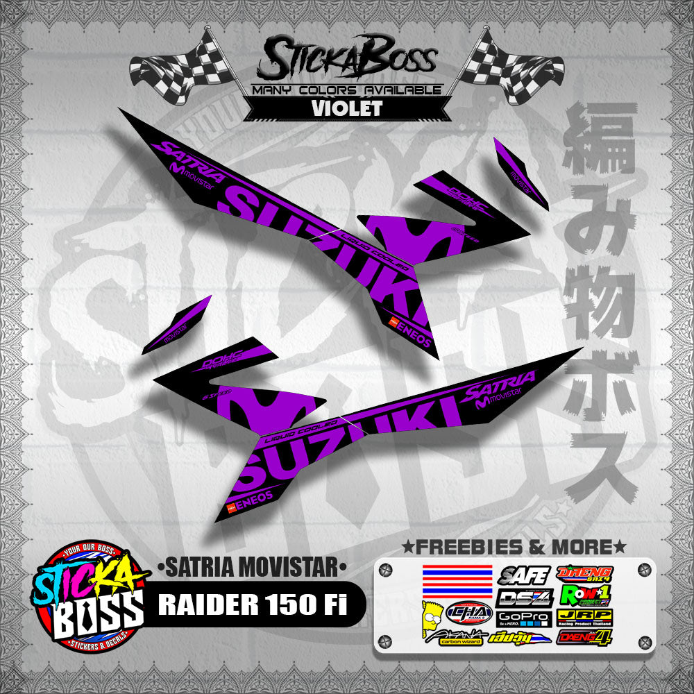 RAIDER 150 Fi DECALS ( SATRIA MOVISTAR )【WITH FREEBIES】