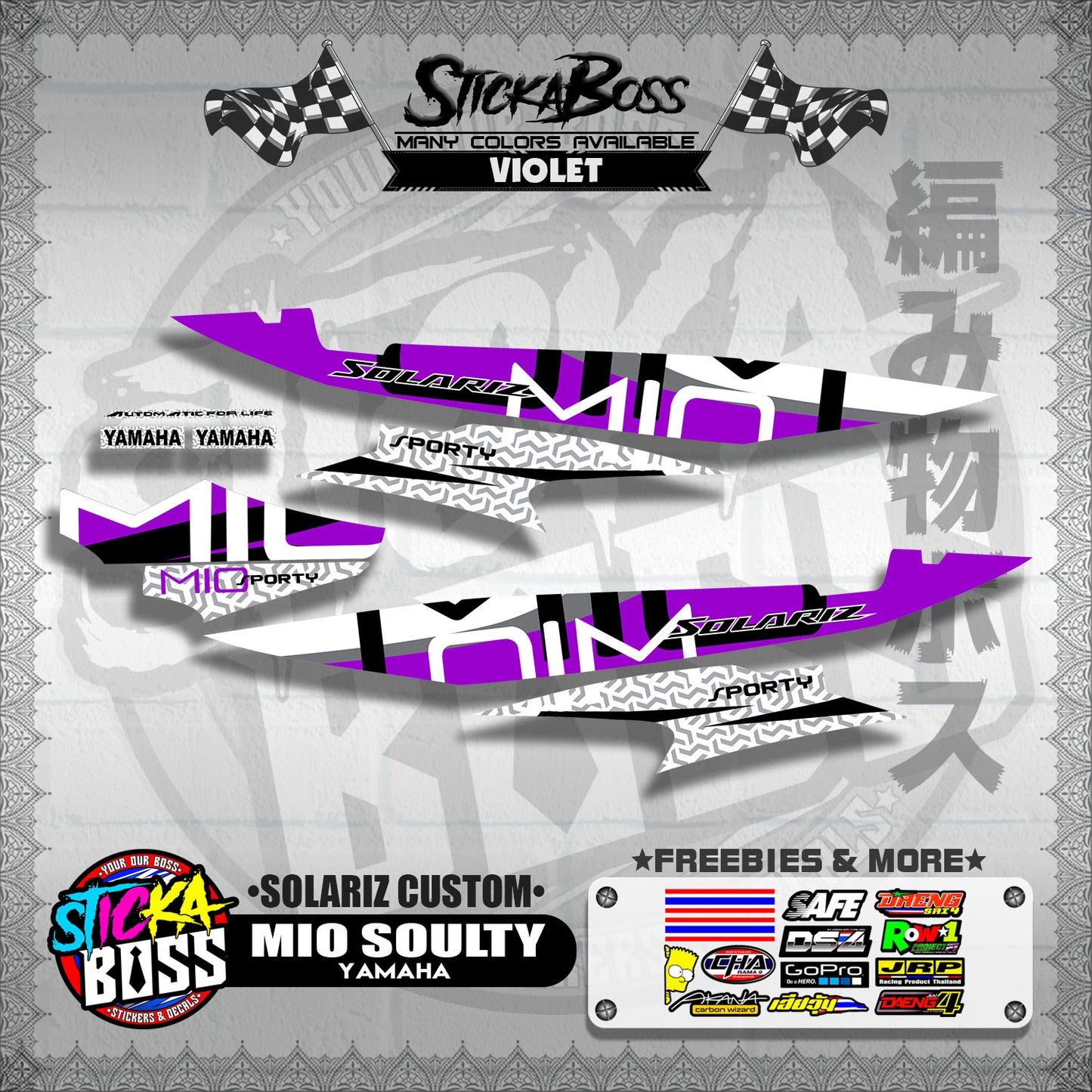 MIO SOULTY DECALS ( SOLARIZ CUSTOM )【WITH FREEBIES】