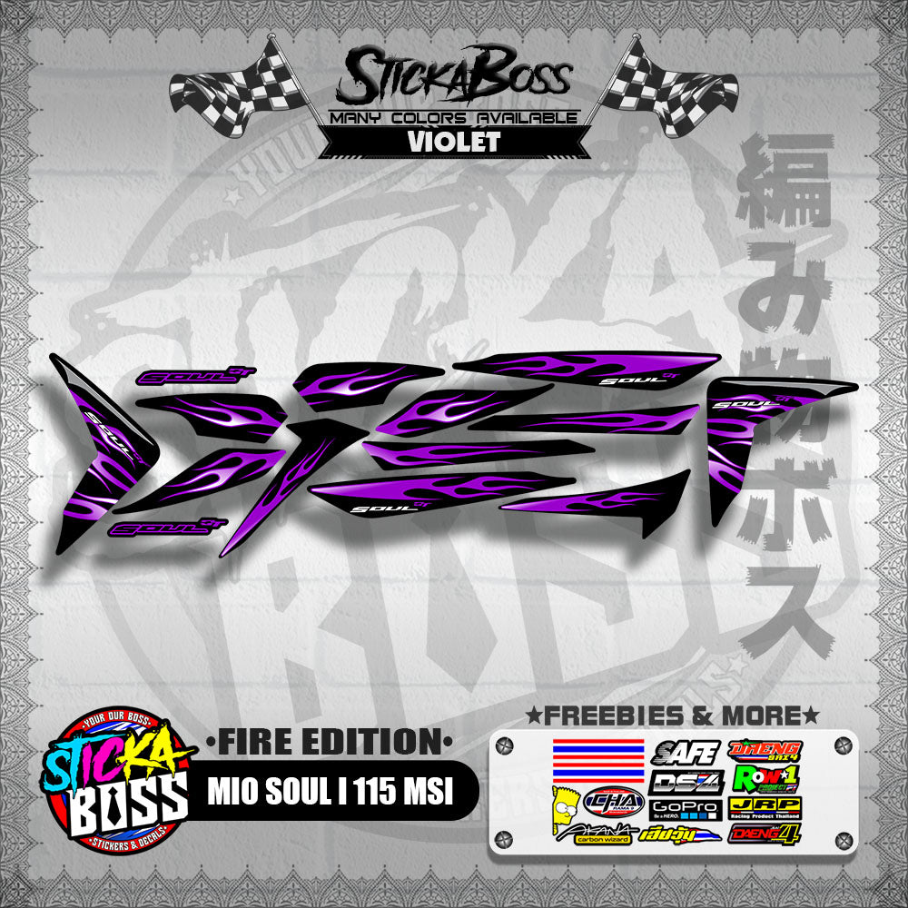 MIO SOUL I 115 MSI DECALS ( FIRE EDITION )【WITH FREEBIES】