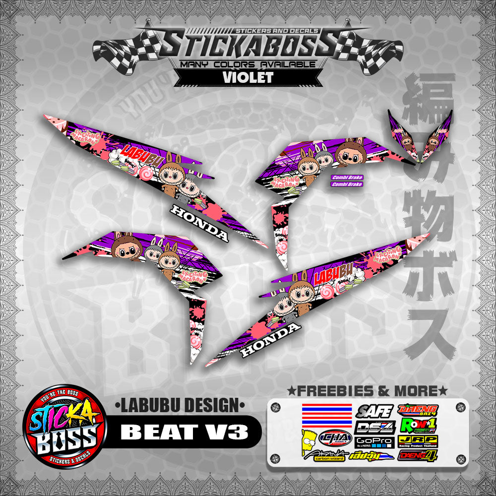 BEAT V3 STICKER DECALS ( LABUBU DESIGN )【WITH FREEBIES】