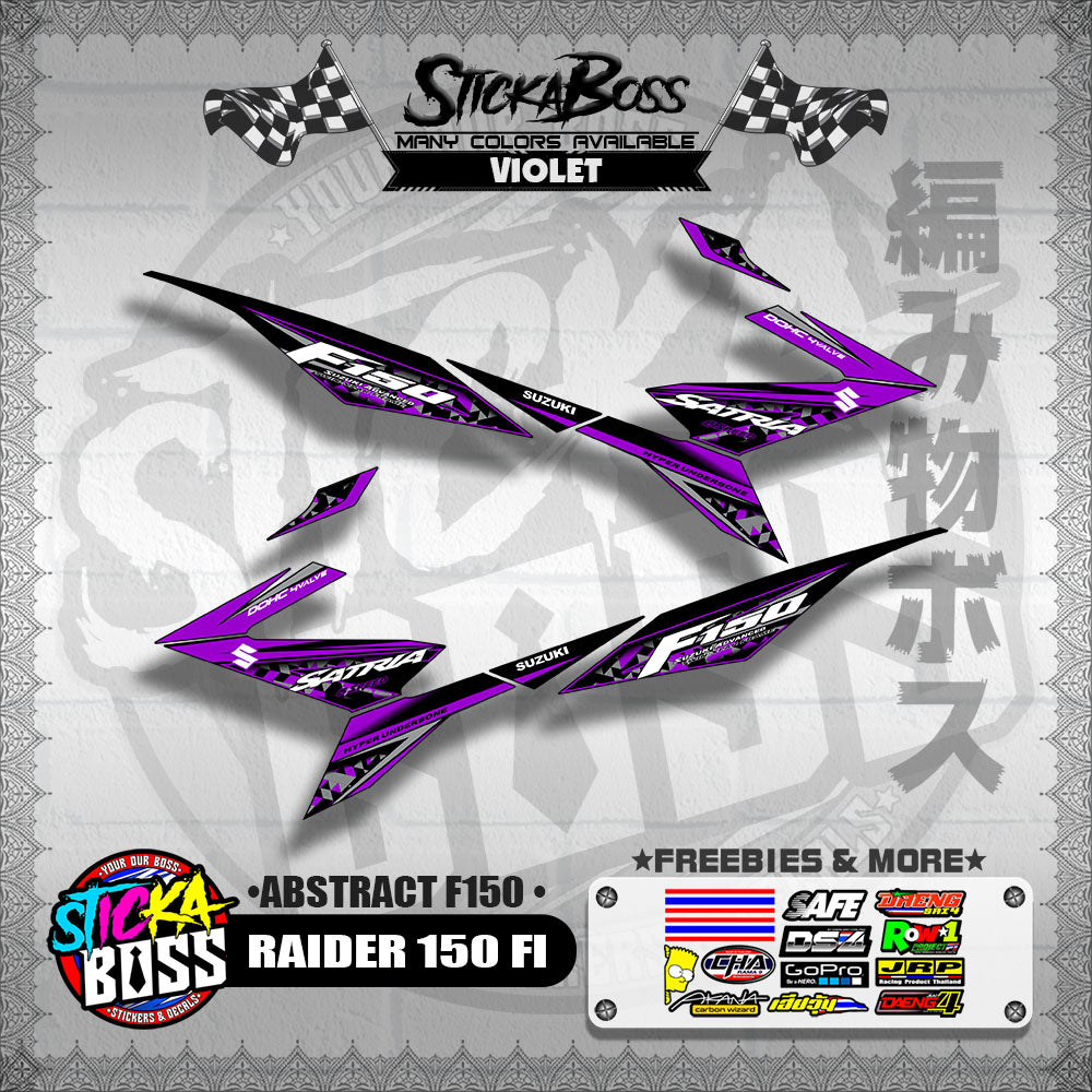 RAIDER 150 FI DECALS ( ABSTRACT F150 )【WITH FREEBIES】