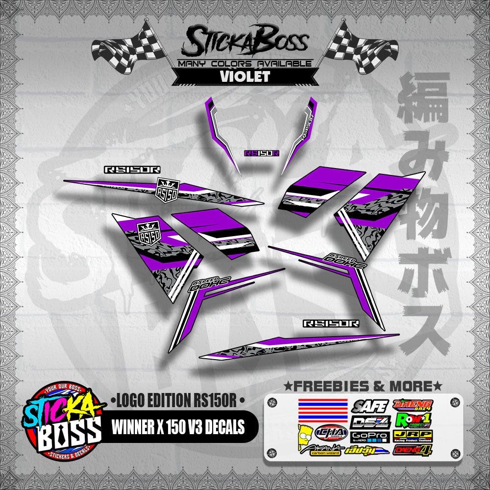WINNER X 150 V3 DECALS ( LOGO EDITION RS150R )【WITH FREEBIES】