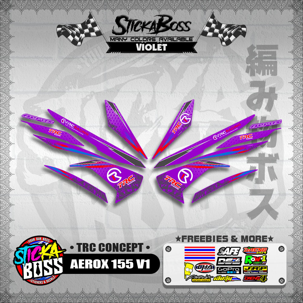 AEROX 155 V1 DECALS ( TRC CONCEPT )【WITH FREEBIES】