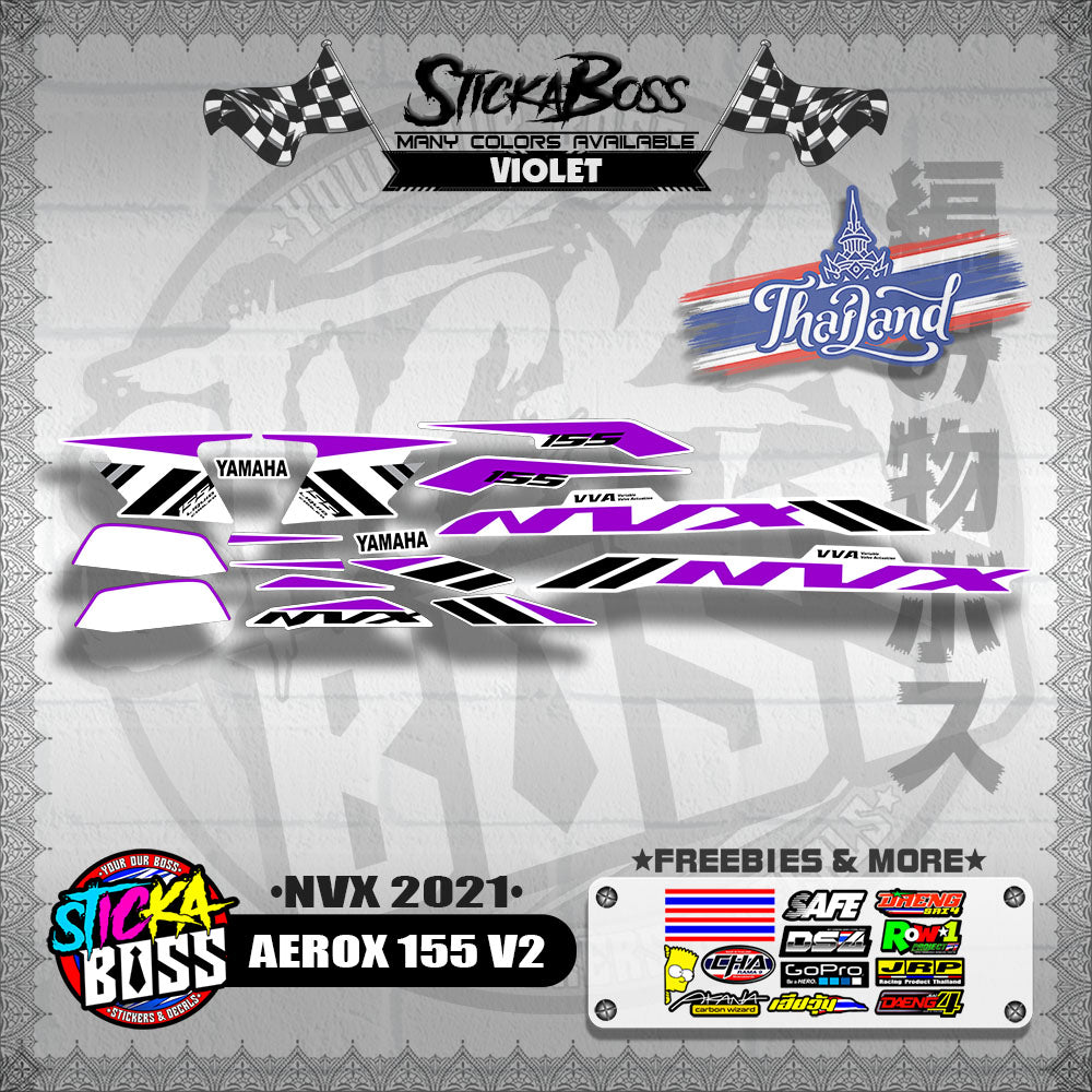 AEROX 155 V2 THAI DECALS ( NVX 2021 )【WITH FREEBIES】