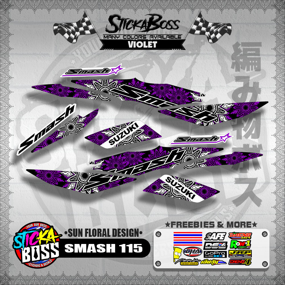 SMASH 115 DECALS ( SUN FLORAL DESIGN )【WITH FREEBIES】