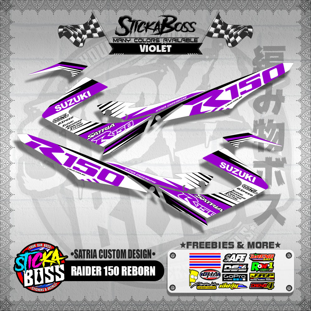 RAIDER 150 REBORN DECALS ( SATRIA CUSTOM DESIGN )【WITH FREEBIES】