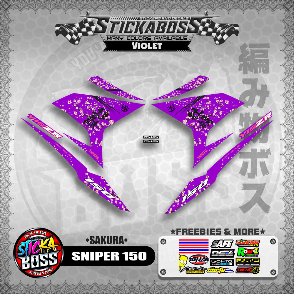 SNIPER 150 STICKER DECALS (SAKURA)【WITH FREEBIES】