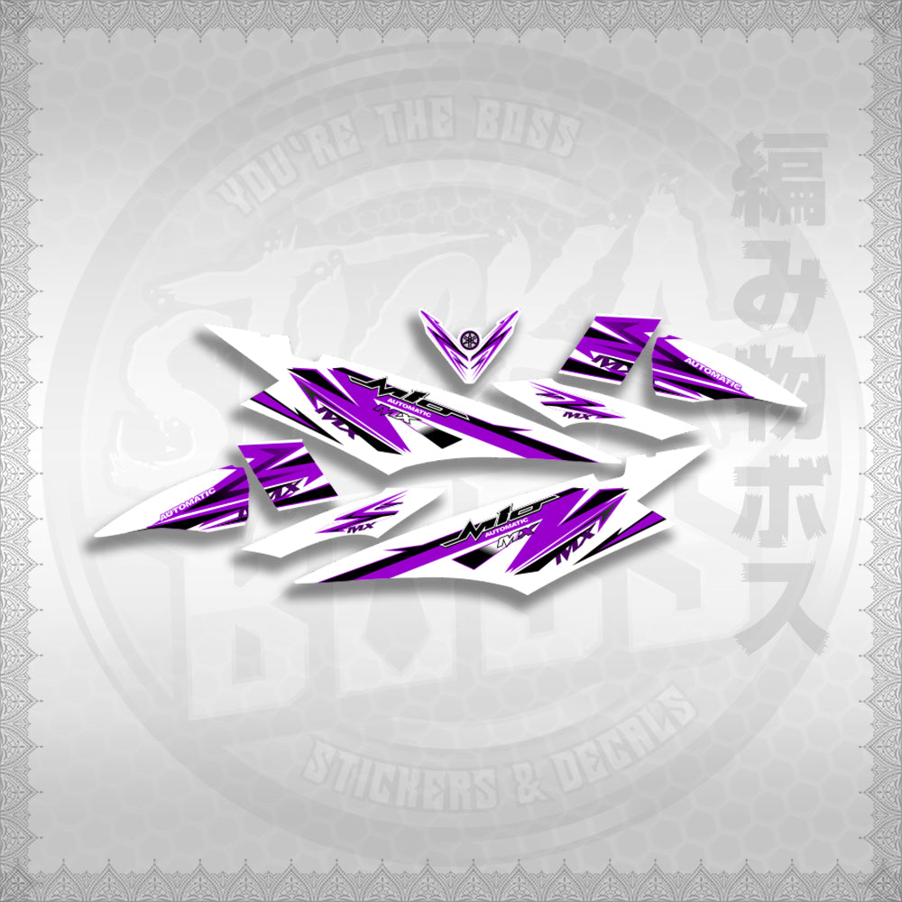 MIO SOUL I STRIPING CARBURETOR FOR WHITE STICKER DECALS By STICKABOSS (SOFIE LAMINATED WATERPROOF)