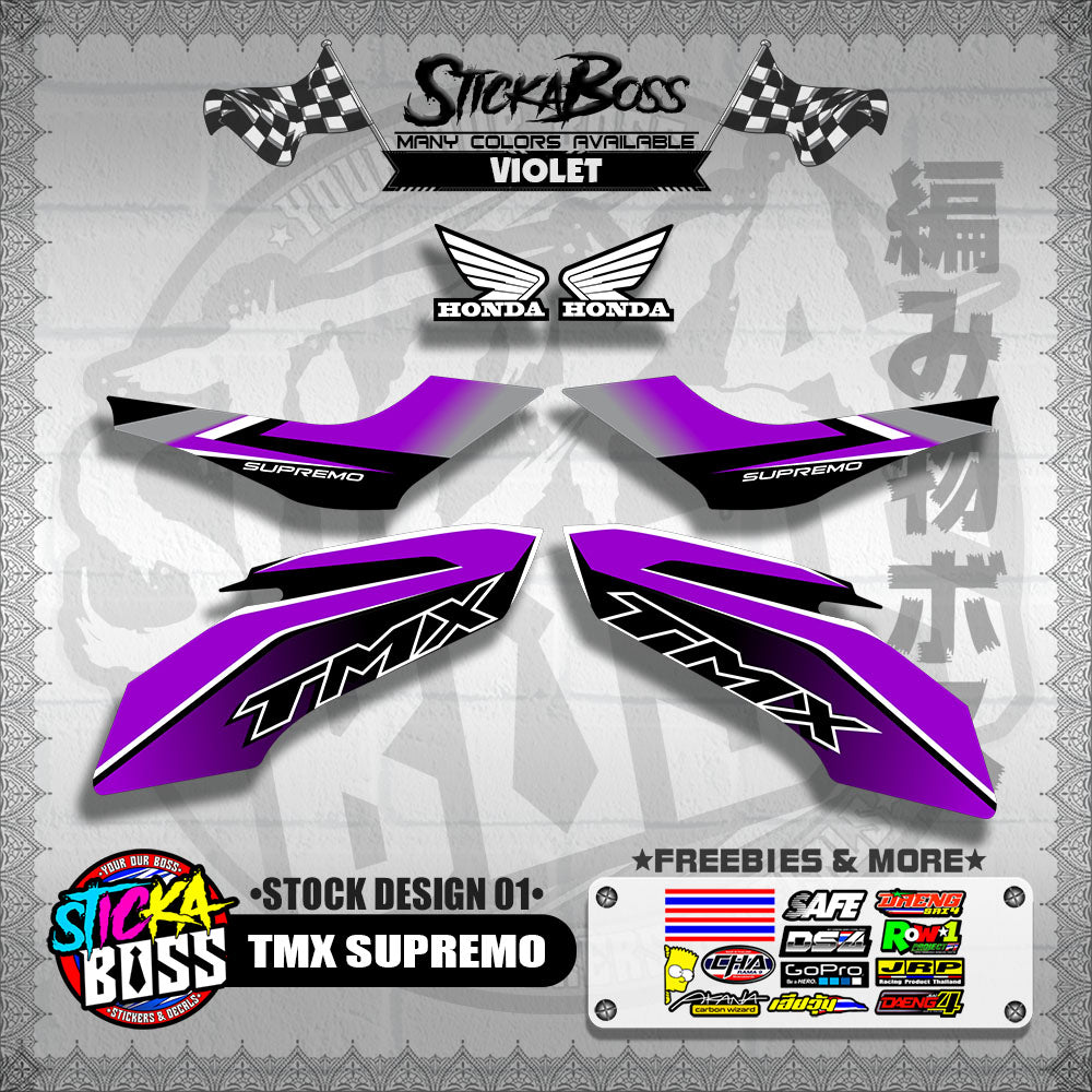 TMX SUPREMO DECALS ( STOCK DESIGN 01 ) 【WITH FREEBIES】