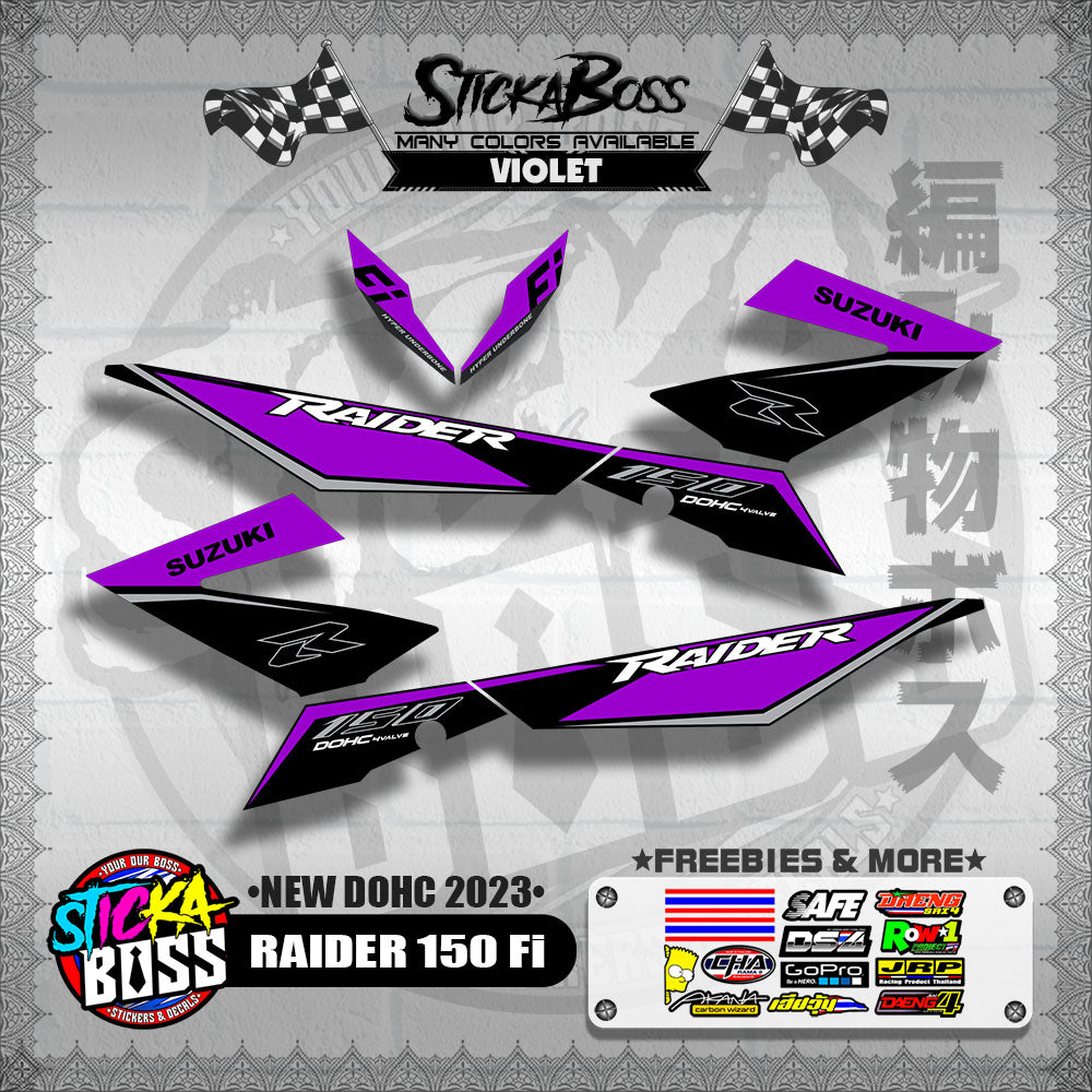 RAIDER 150 Fi DECALS ( NEW DOHC 2023 )【WITH FREEBIES】