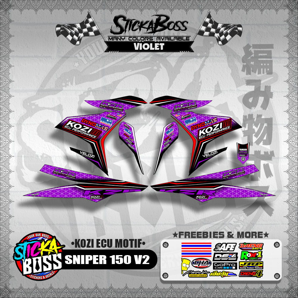 SNIPER 150 V2 DECALS ( KOZI ECU MOTIF )【WITH FREEBIES】