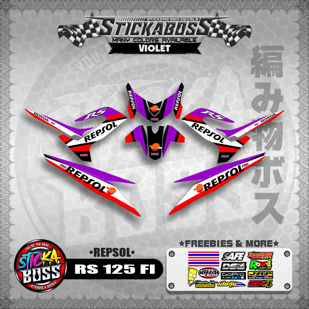 RS 125 FI DECALS ( REPSOL )【WITH FREEBIES】
