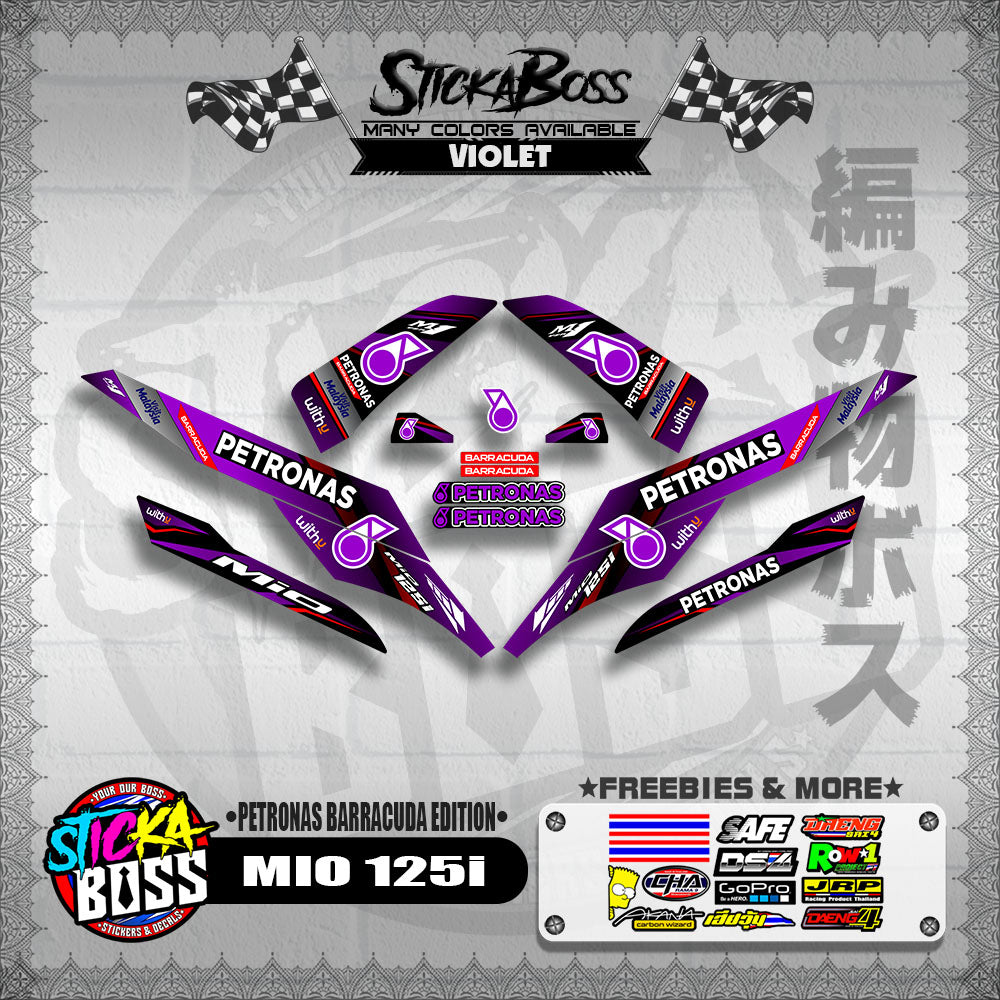 MIO 125i DECALS ( PETRONAS BARRACUDA EDITION )【WITH FREEBIES】