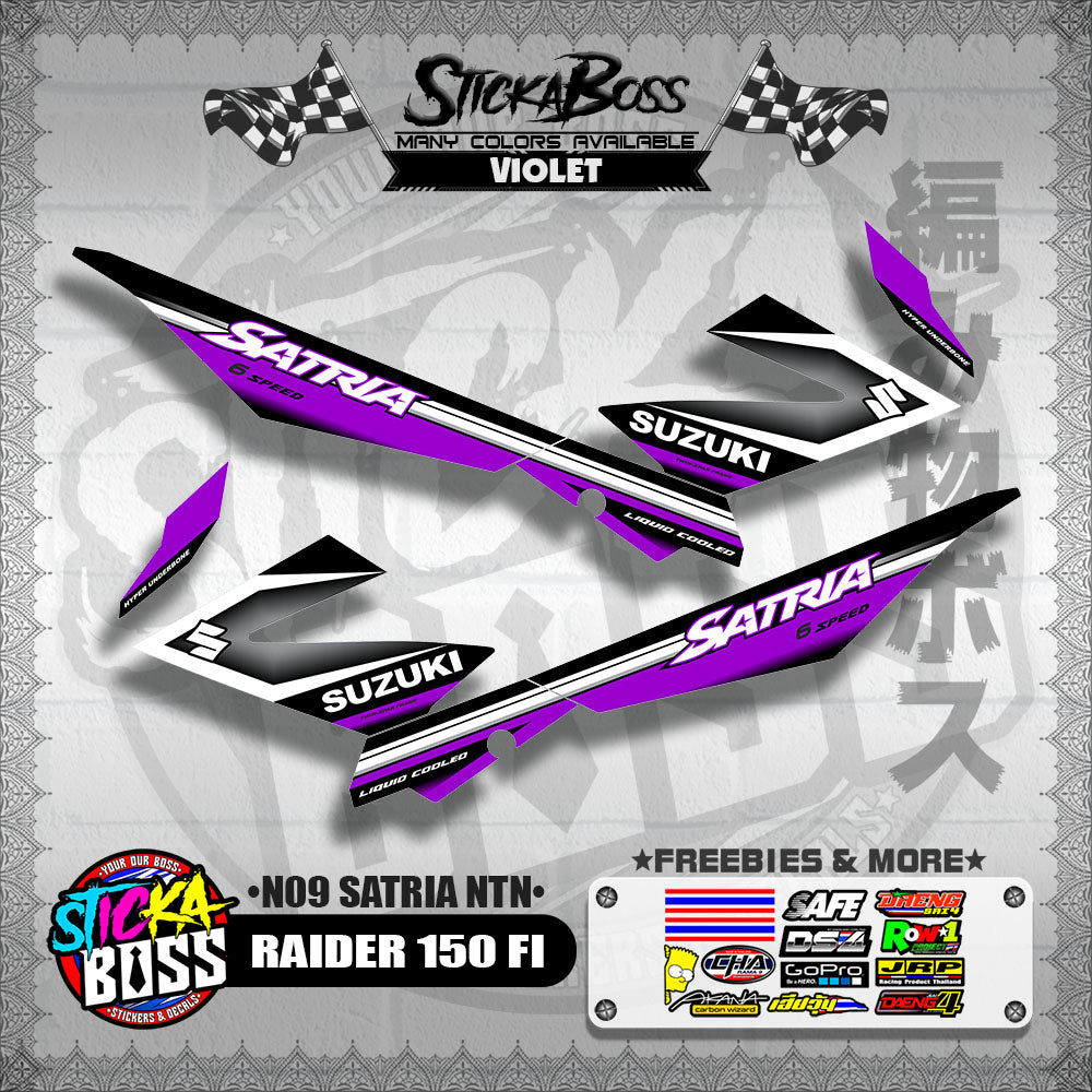 RAIDER 150 FI DECALS ( N09 SATRIA NTN )【WITH FREEBIES】