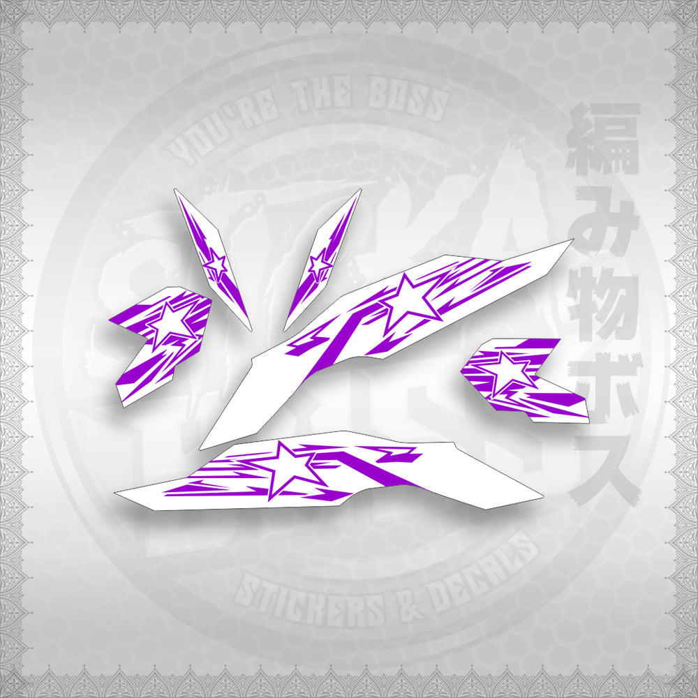 STICKER DECALS for CLICK V3 (CV3VRSTSTFOWH) By STICKABOSS (SOFIE LAMINATED WATERPROOF)