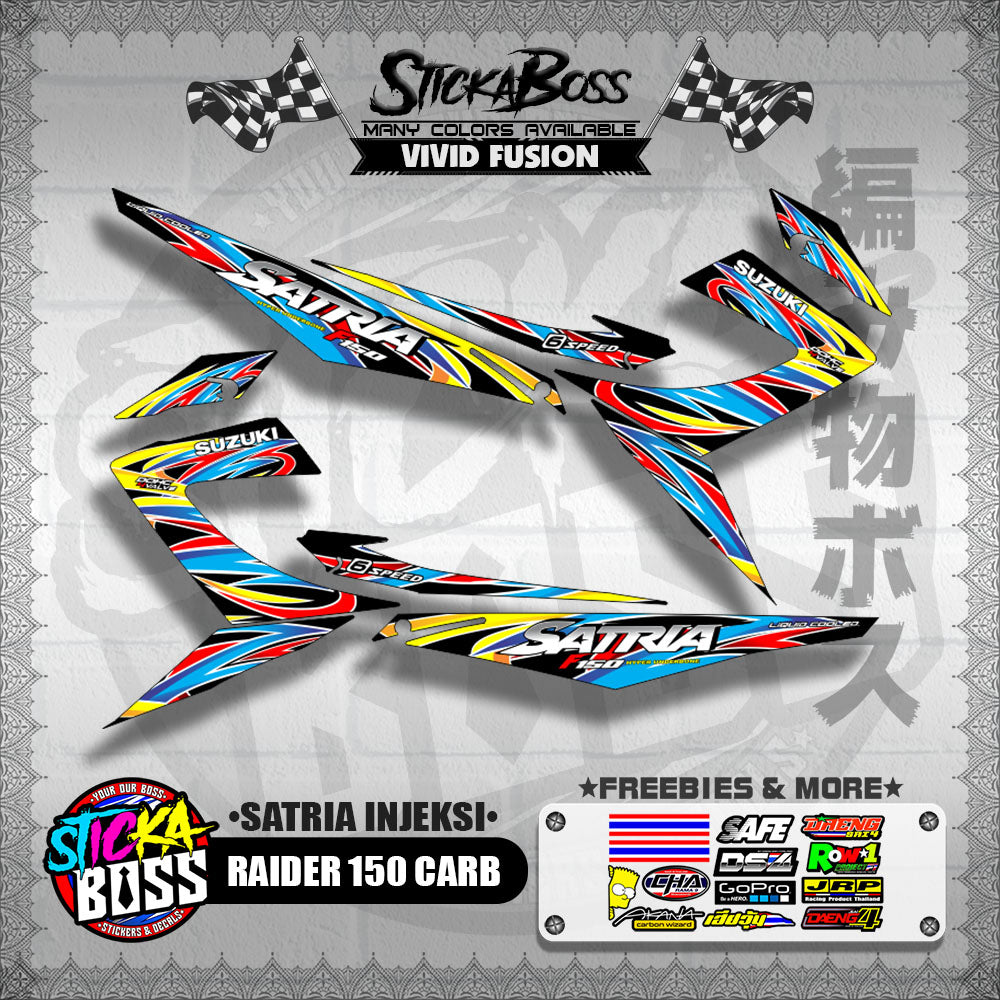 RAIDER 150 CARB DECALS ( SATRIA INJEKSI )【WITH FREEBIES】