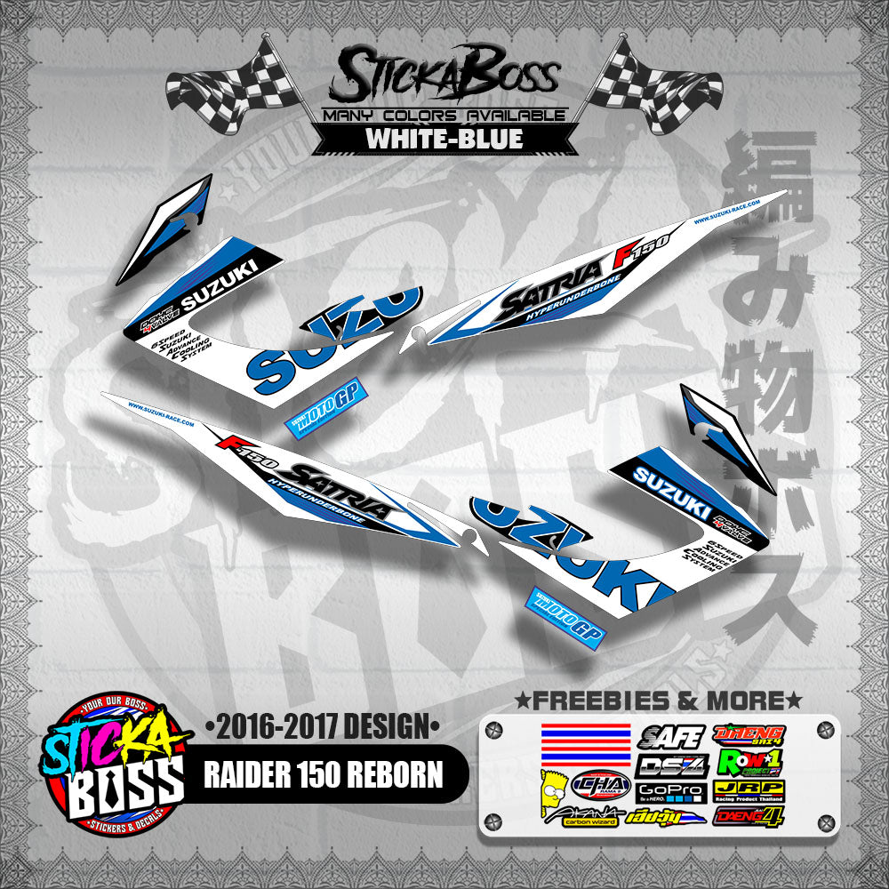 RAIDER 150 REBORN CARB STOCK DECALS ( 2016-2017 DESIGN )【WITH FREEBIES】