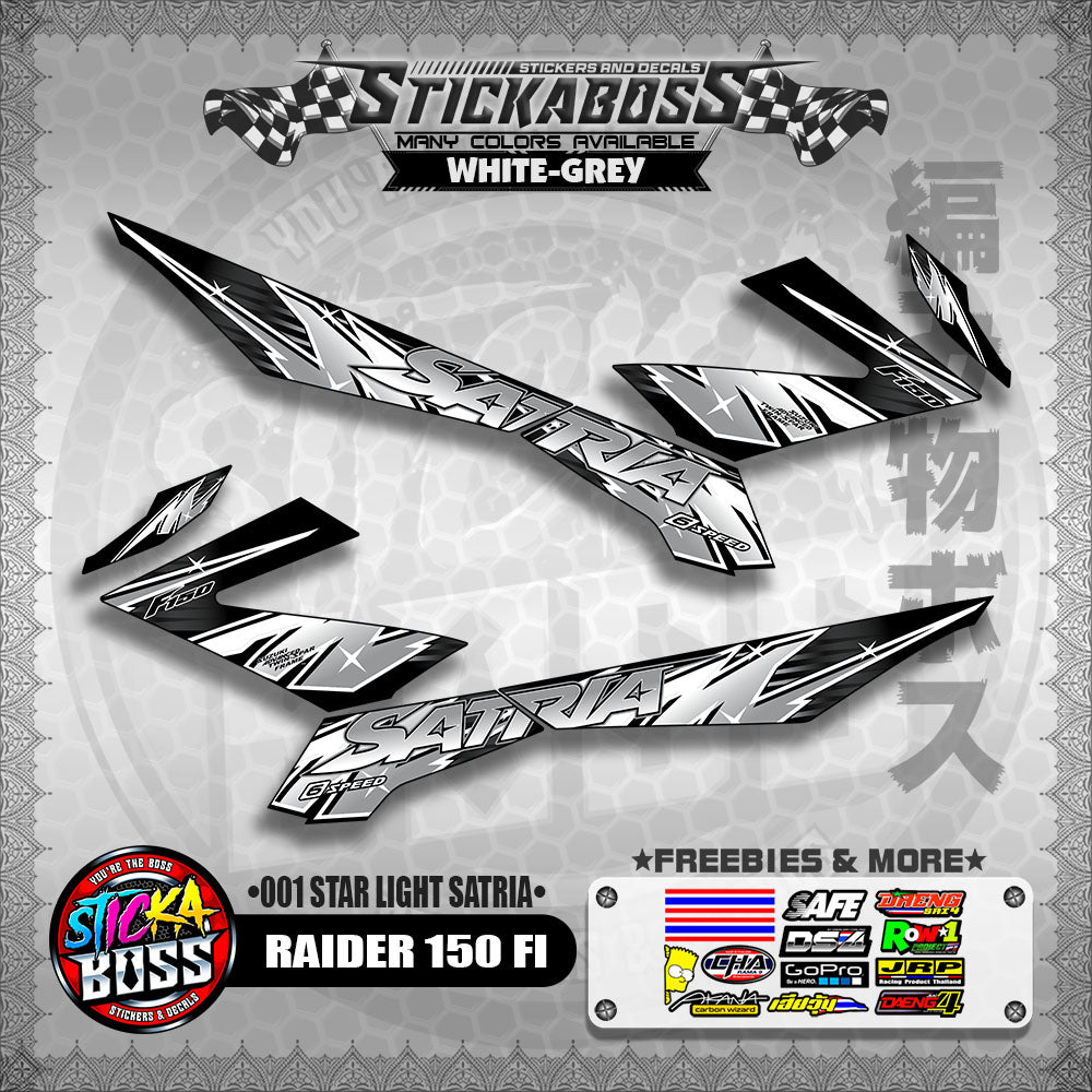 RAIDER 150 FI STICKER DECALS ( 001 START LIGHT SATRIA )【WITH FREEBIES】