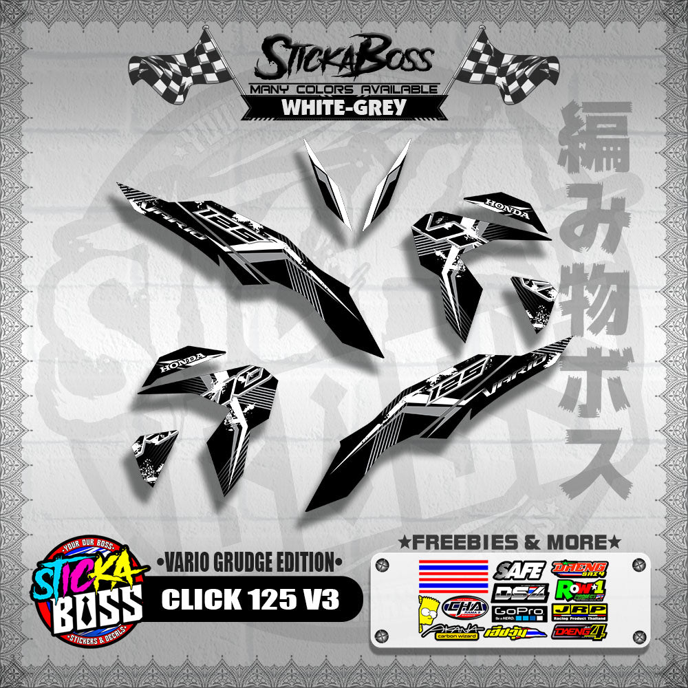CLICK 125 V3 DECALS ( VARIO GRUDGE EDITION )【WITH FREEBIES】