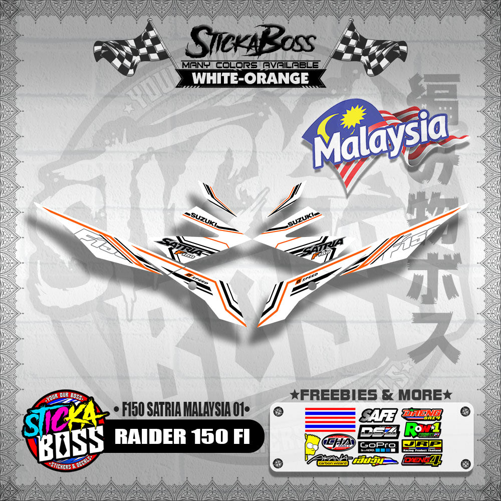 RAIDER 150 FI MALAYSIAN DECALS ( F150 SATRIA MALAYSIA 01 )【WITH FREEBIES】