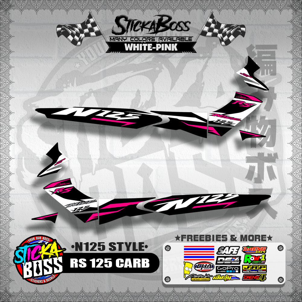 RS 125 CARB DECALS ( N125 STYLE )【WITH FREEBIES】