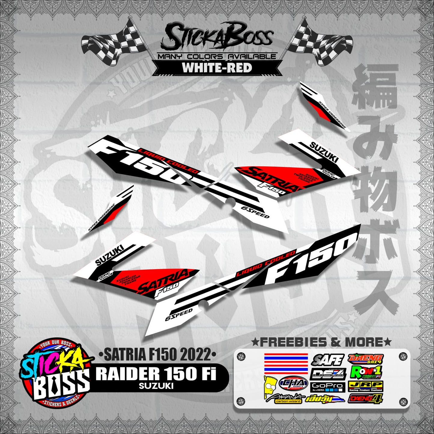 RAIDER 150 Fi DECALS ( SATRIA F150 2022 )【WITH FREEBIES】