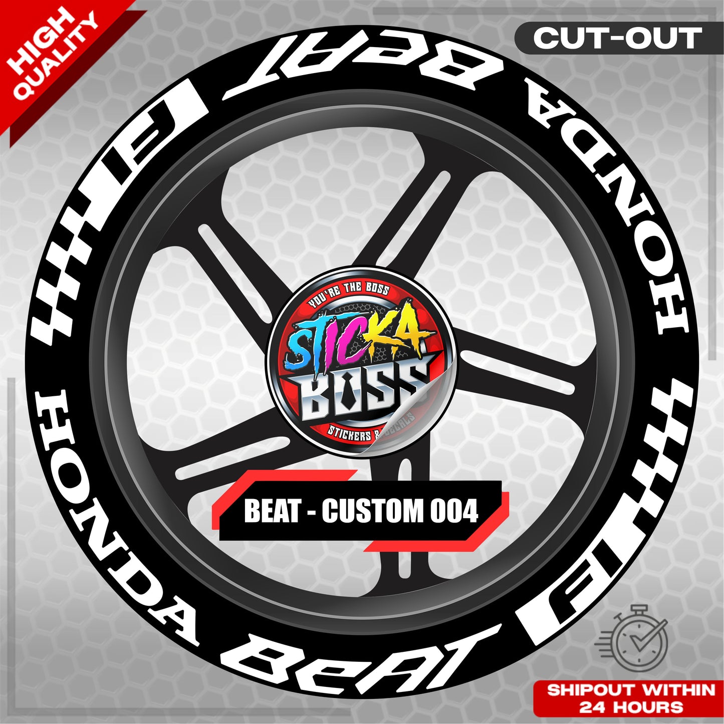 BEAT MAG STICKER SET ( 2 MAGS ) - CUSTOM 005 | VINYL WATERPROOF CUT-OUT DECALS