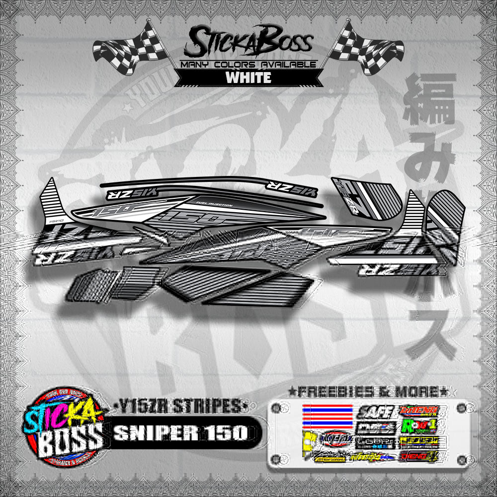 SNIPER 150 DECALS ( Y15ZR STRIPES )【WITH FREEBIES】