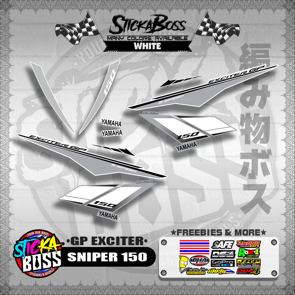 SNIPER 150 STOCK DECALS ( GP EXCITER )【WITH FREEBIES】