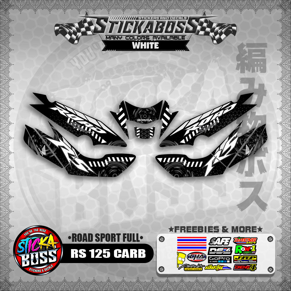 RS 125 CARB STICKER FULL DECALS ( ROAD SPORT FULL )【WITH FREEBIES】