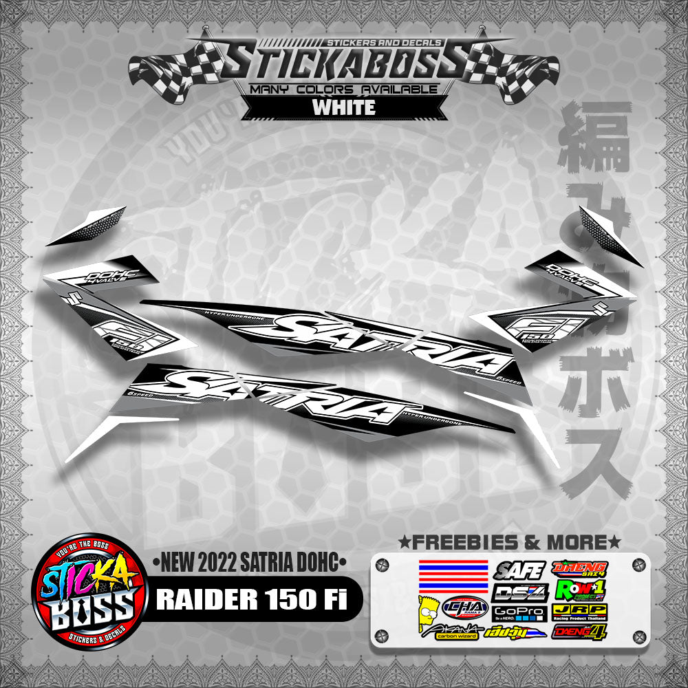 SUZUKI RAIDER 150 Fi STOCK DECAL (NEW 2022 SATRIA DOHC)【WITH FREEBIES】