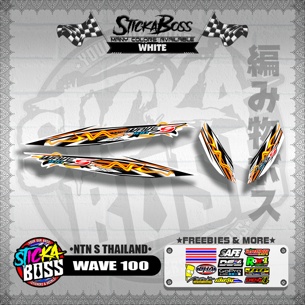 WAVE 100 DECALS ( NTN S THAILAND )【WITH FREEBIES】
