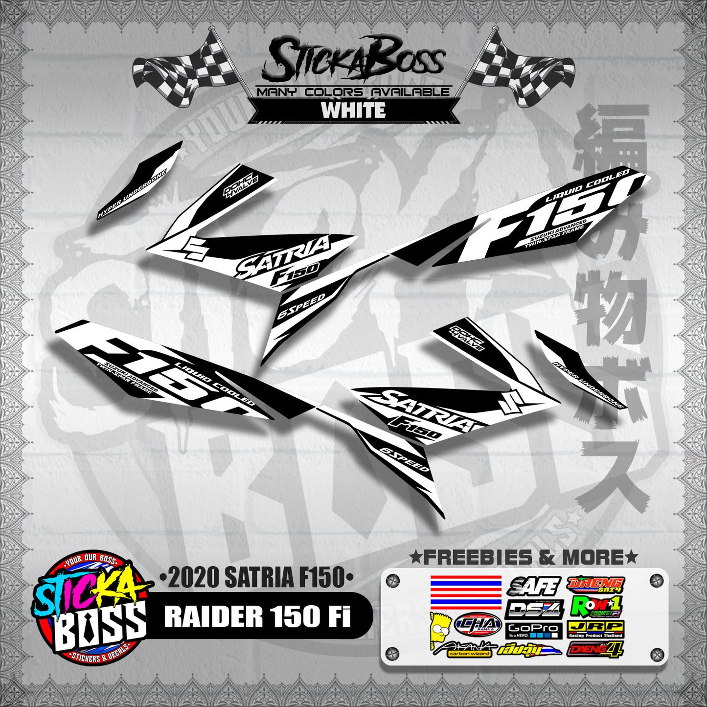 RAIDER 150 Fi DECALS ( 2020 SATRIA F150 )【WITH FREEBIES】