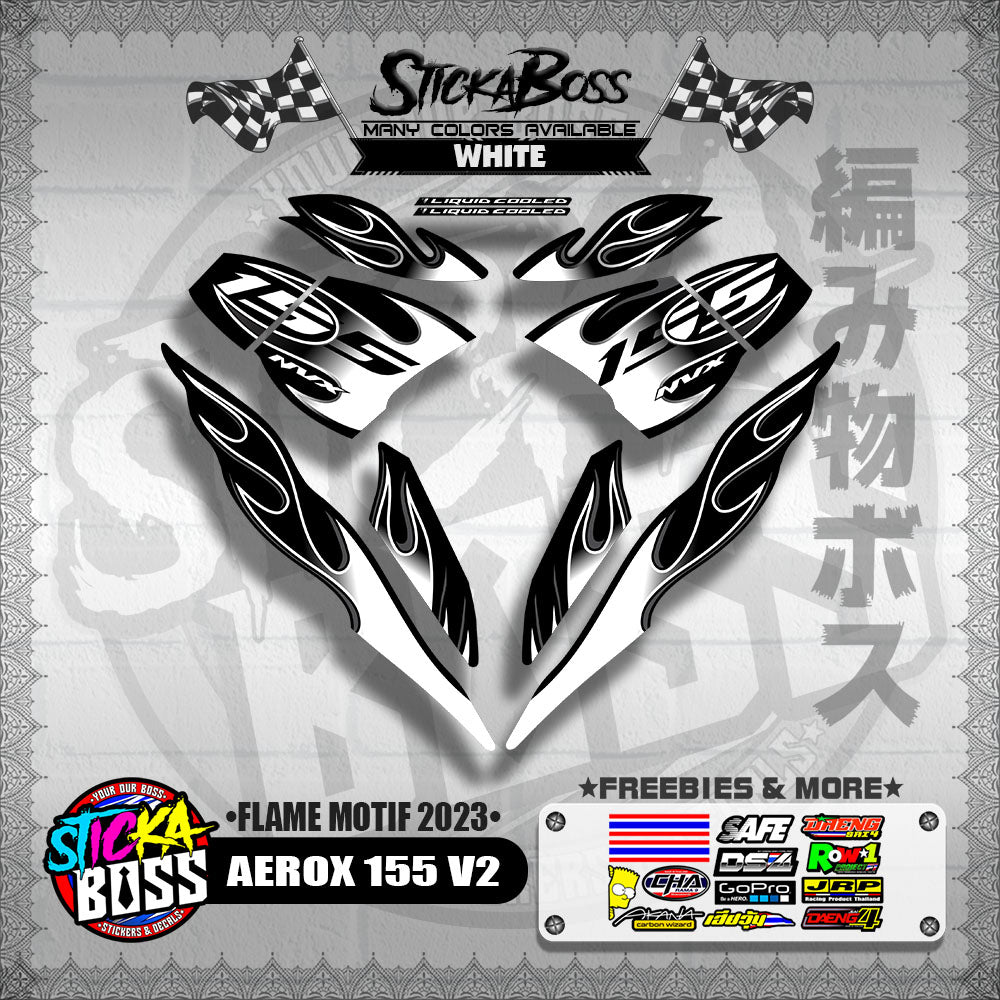 AEROX 155 V2 ( FLAME MOTIF 2023 )【WITH FREEBIES】