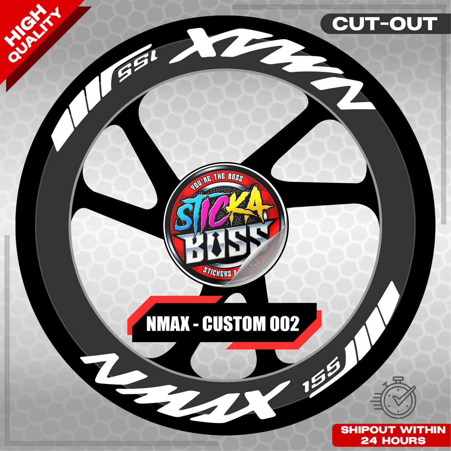 NMAX 155 MAG STICKER SET ( 2 MAGS ) - CUSTOM 002 | VINYL WATERPROOF CUT-OUT DECALS