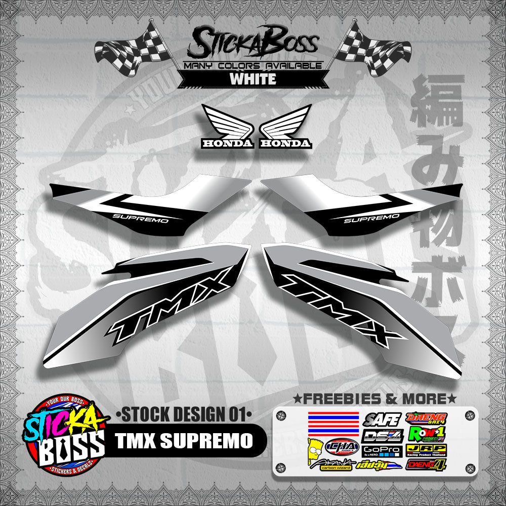 TMX SUPREMO DECALS ( STOCK DESIGN 01 ) 【WITH FREEBIES】