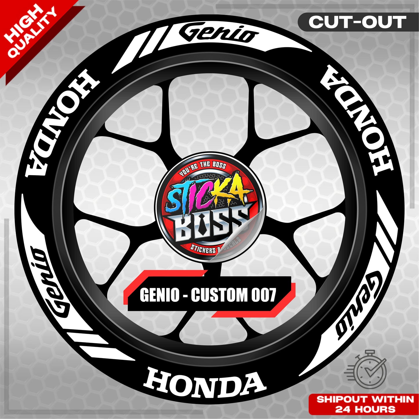 GENIO MAG STICKER SET ( 2 MAGS ) - CUSTOM 007 | VINYL WATERPROOF CUT-OUT DECALS