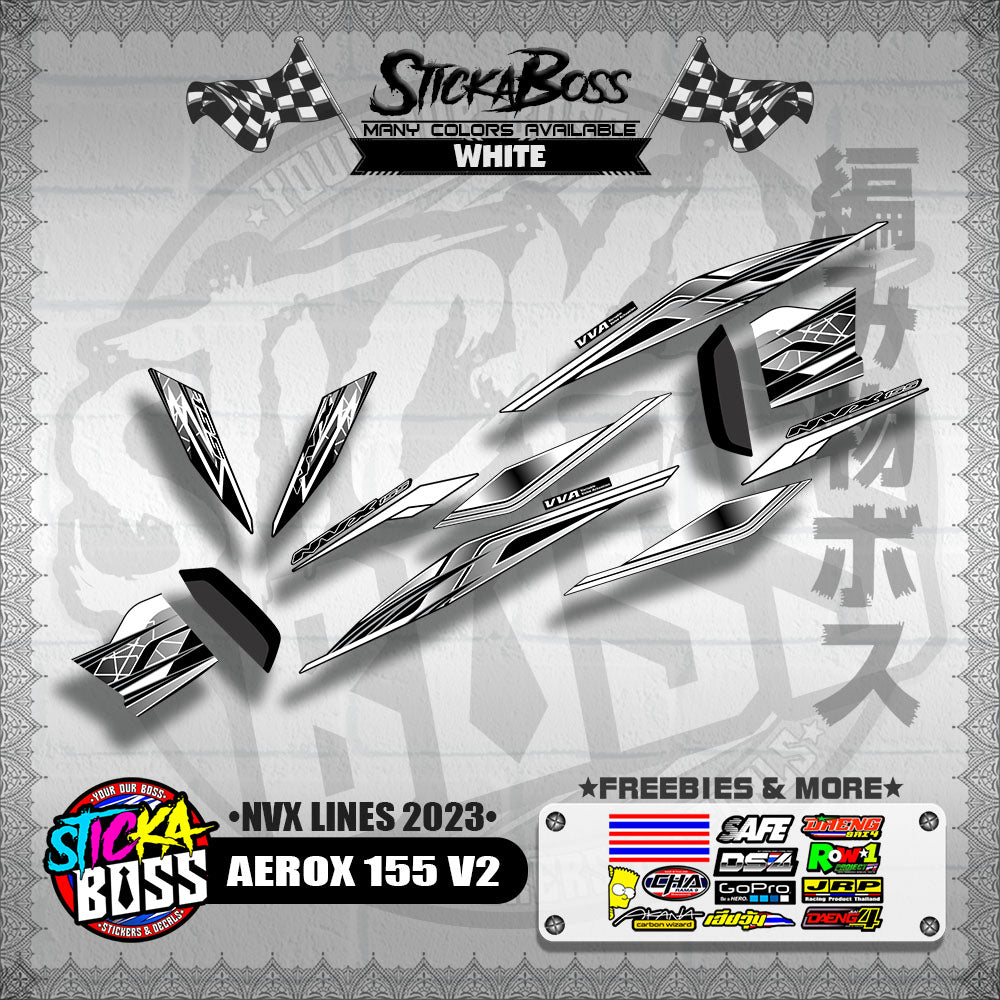 AEROX 155 V2 MALAYSIAN DECALS ( NVX LINES 2023 )【WITH FREEBIES】
