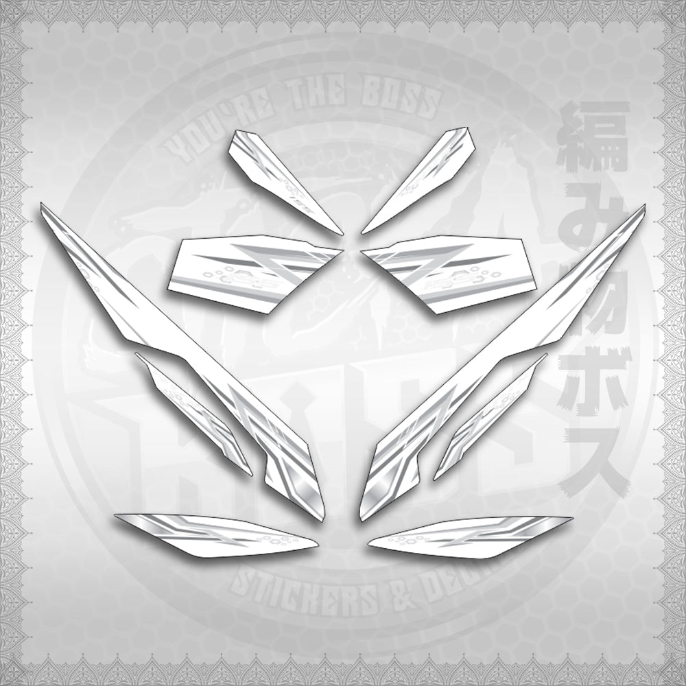 STICKER DECALS for AEROX V3 ALPHA TURBO INDO-MALAYSIAN (AV313SHSTED) By STICKABOSS (SOFIE LAMINATED WATERPROOF)