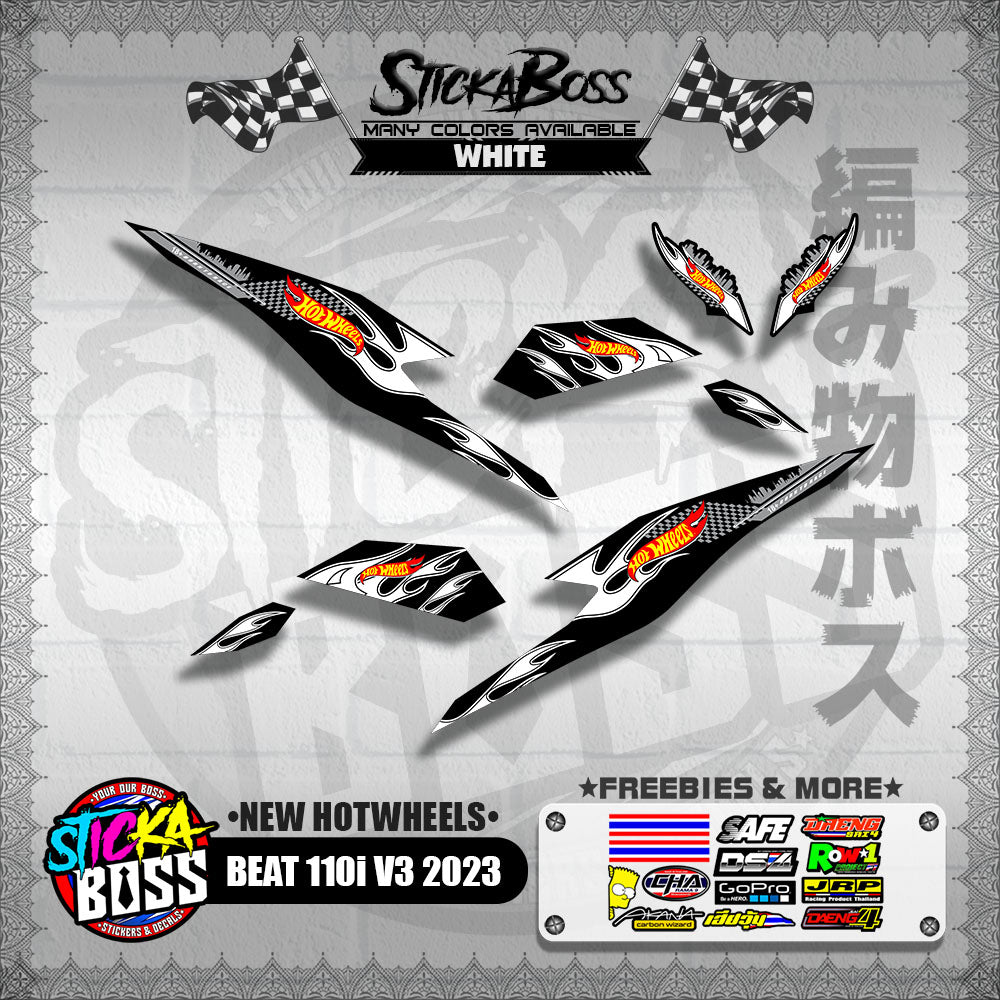 BEAT 110i V3 2023 DECALS ( NEW HOTWHEELS )【WITH FREEBIES】