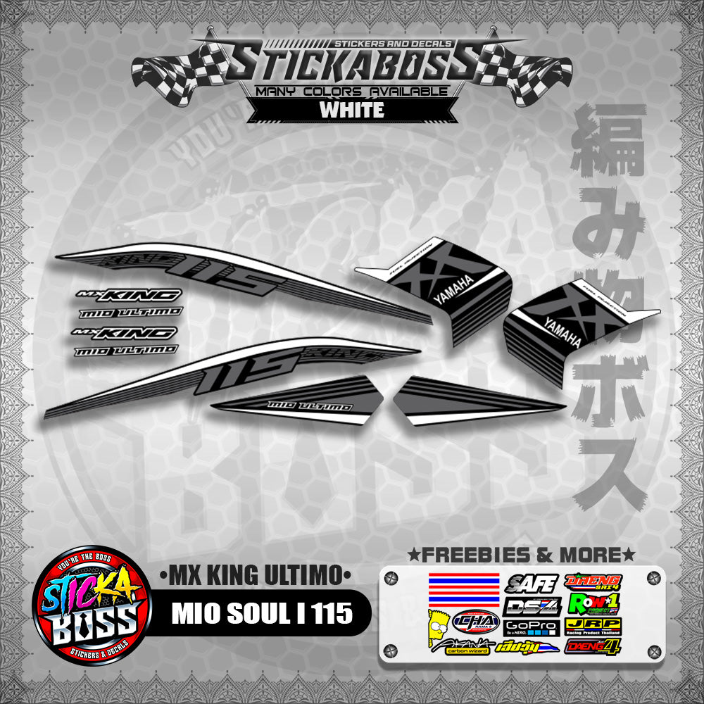 MIO SOUL I 115 STICKER DECALS ( MX KING ULTIMO )【WITH FREEBIES】