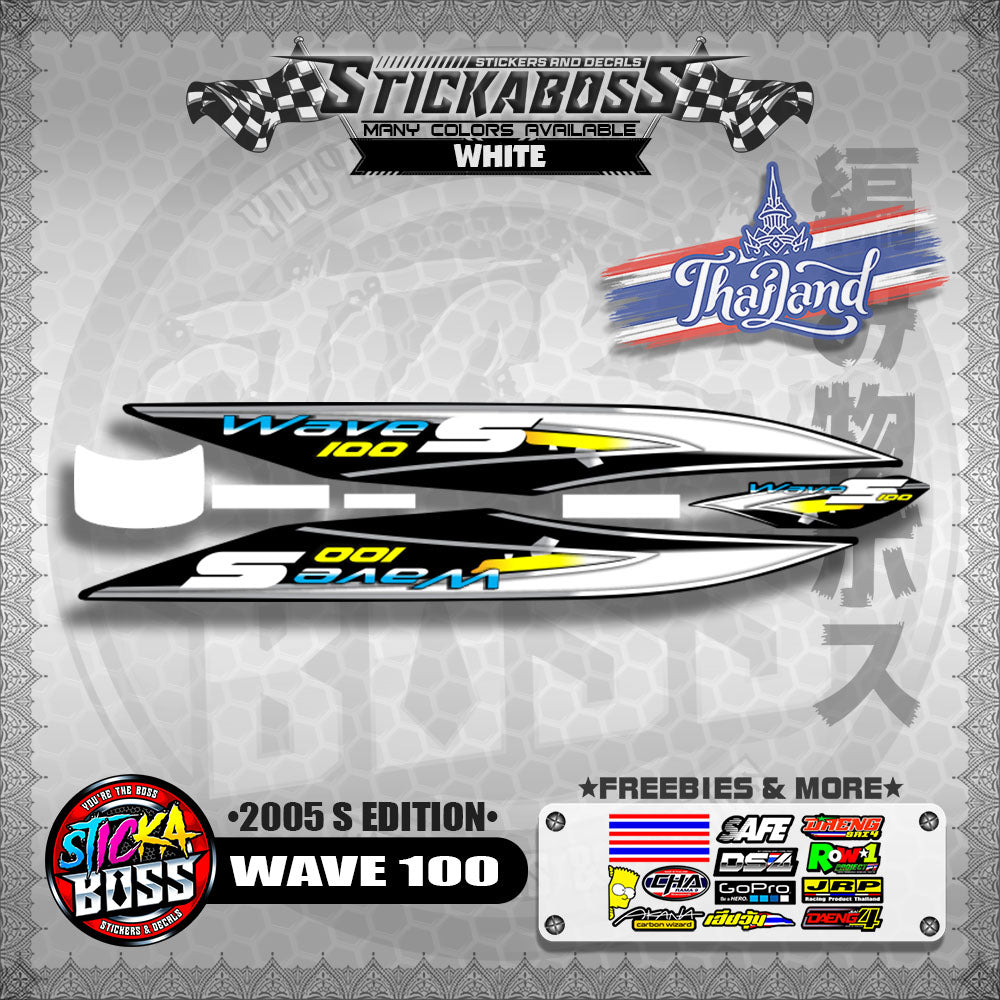 WAVE 100 THAILAND DECALS ( 2005 S EDITION )【WITH FREEBIES】
